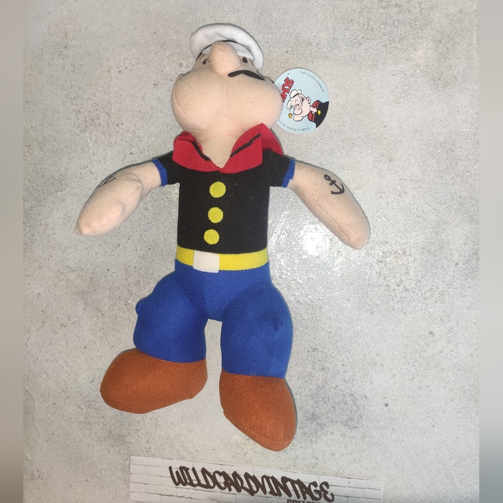OG Tags still on Popeye Plush Toy doll Figurine